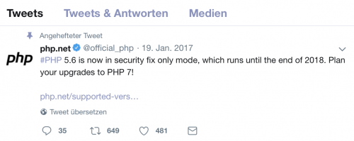 Screenshot php5 support over